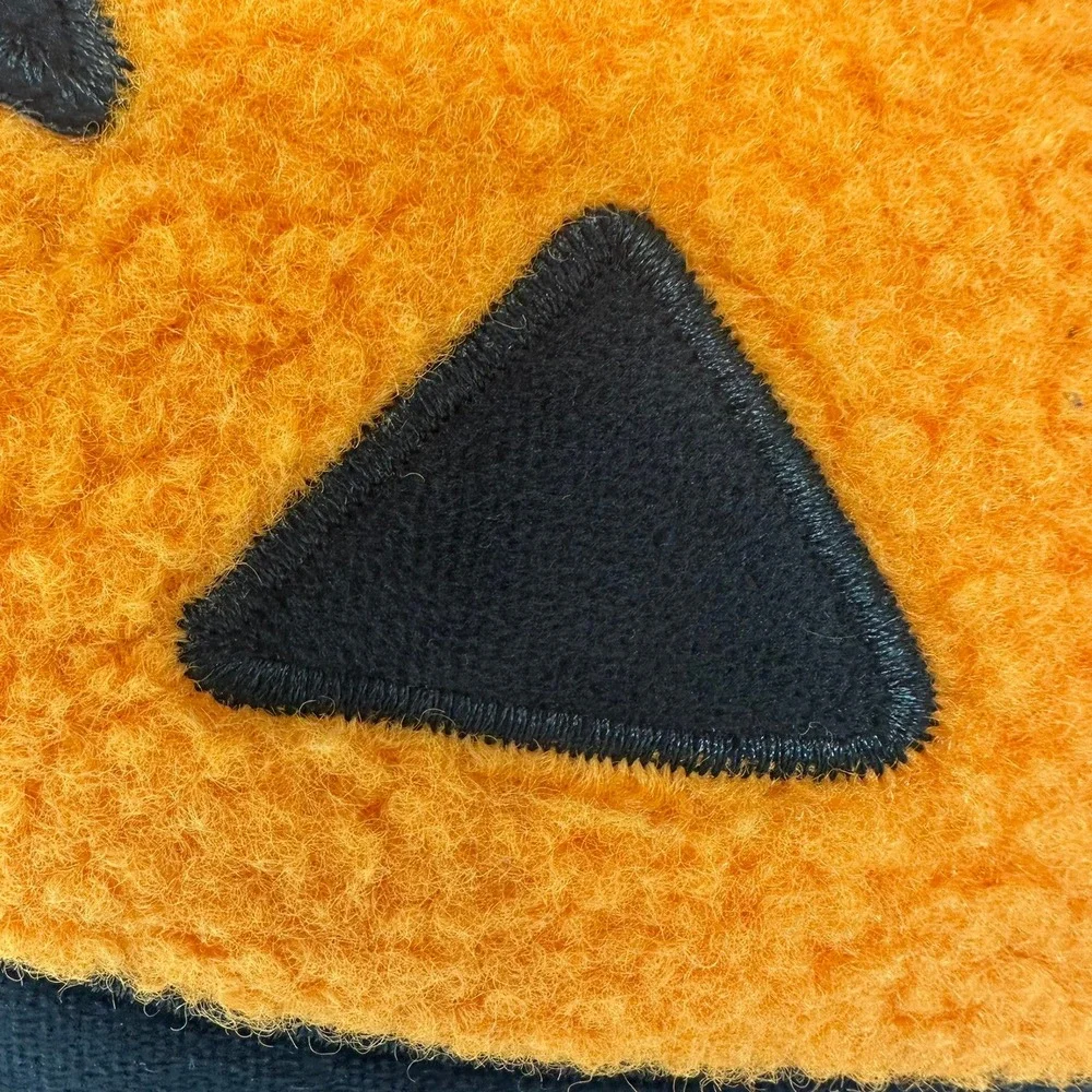 Way to Celebrate Pillow Orange Pumpkin Halloween Shaped Sherpa Plush
